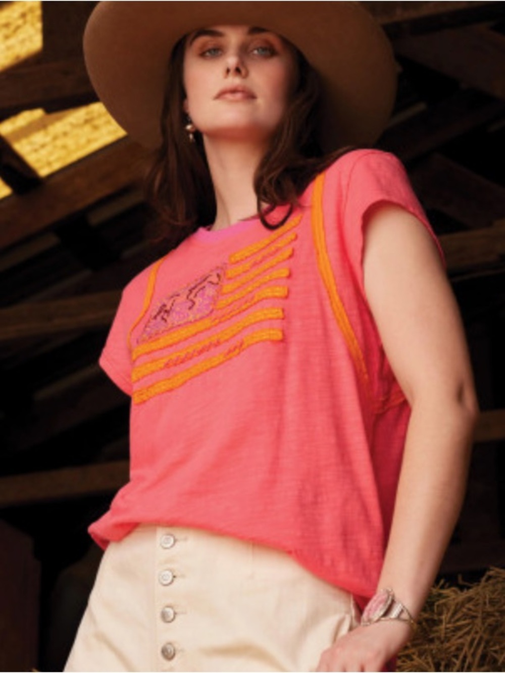 NWT! Double D Ranch Be Free Play Nice ombré tee XL